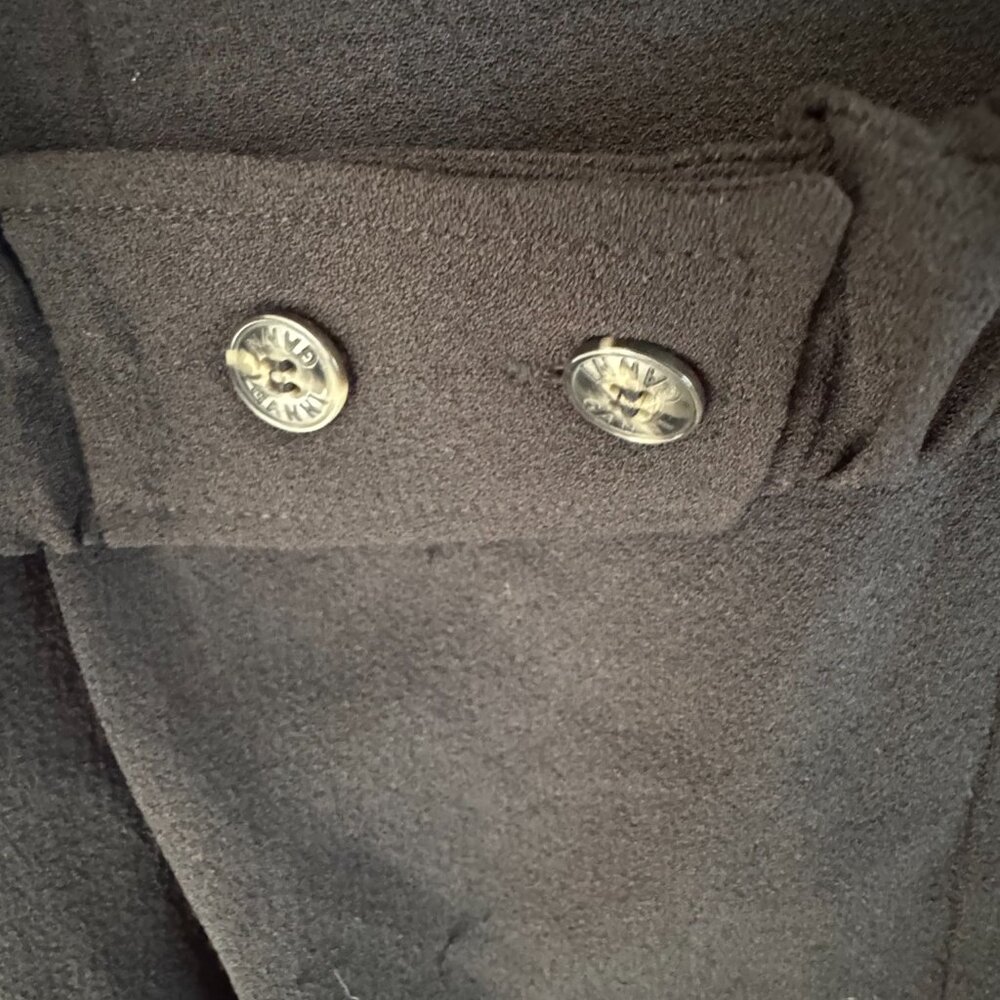 Ganni Black Mini Wrap Dress - Crepe, Sz M - Picture 5 of 7